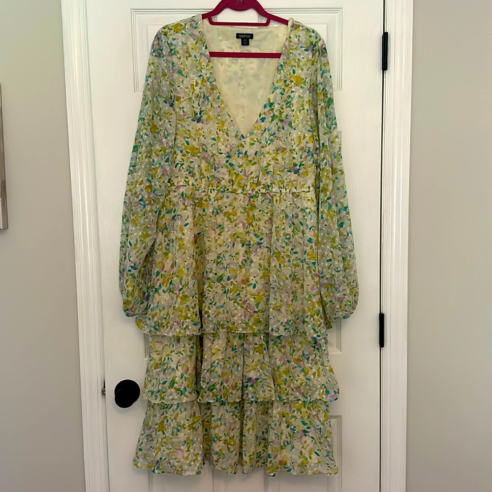 Boohoo Ruffled Dress - Size 18